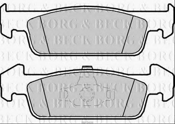 BORG & BECK BBP2408 Комплект тормозных колодок, дисковый тормоз