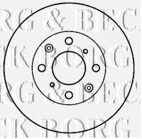 BORG & BECK BBD4423 Тормозной диск