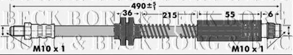 BORG & BECK BBH6908 Тормозной шланг