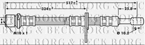 BORG & BECK BBH7202 Тормозной шланг