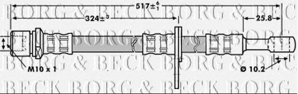 BORG & BECK BBH7203 Тормозной шланг