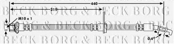 BORG & BECK BBH7230 Тормозной шланг