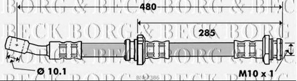 BORG & BECK BBH7386 Тормозной шланг