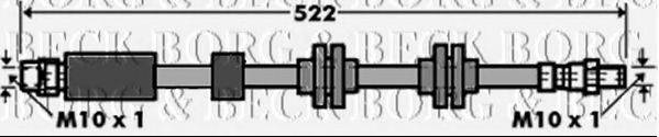 BORG & BECK BBH7392 Тормозной шланг