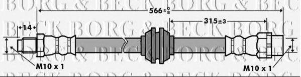 BORG & BECK BBH7395 Тормозной шланг