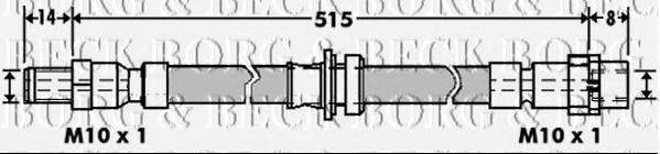 BORG & BECK BBH7396 Тормозной шланг