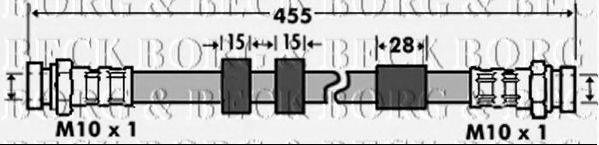 BORG & BECK BBH7432 Тормозной шланг