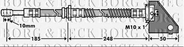 BORG & BECK BBH7463 Тормозной шланг