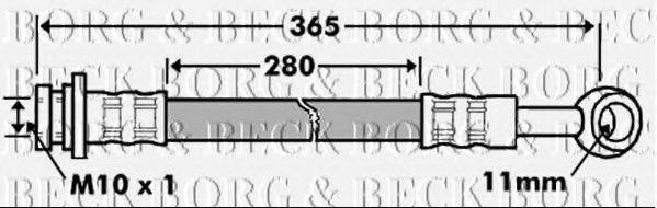 BORG & BECK BBH7464 Тормозной шланг