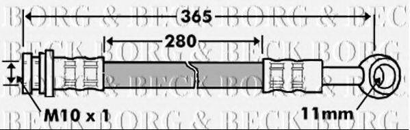 BORG & BECK BBH7465 Тормозной шланг