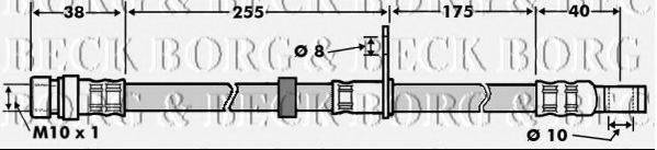 BORG & BECK BBH7498 Тормозной шланг