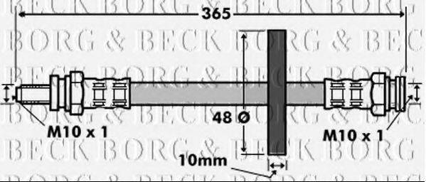 BORG & BECK BBH7522 Тормозной шланг