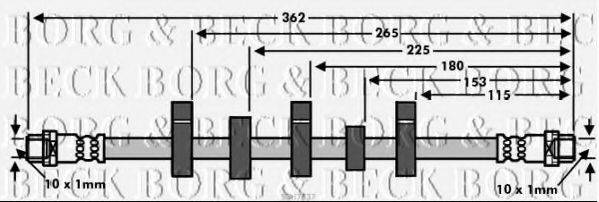 BORG & BECK BBH7537 Тормозной шланг