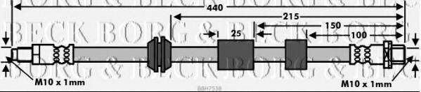 BORG & BECK BBH7538 Тормозной шланг