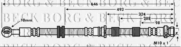 BORG & BECK BBH7557 Тормозной шланг