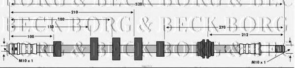 BORG & BECK BBH7572 Тормозной шланг