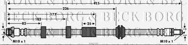 BORG & BECK BBH7589 Тормозной шланг