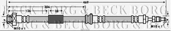BORG & BECK BBH7698 Тормозной шланг