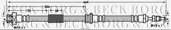 BORG & BECK BBH7699 Тормозной шланг