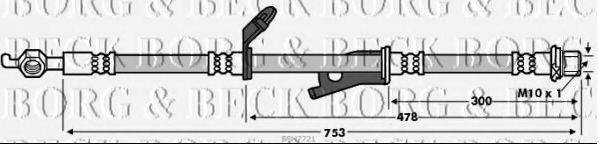 BORG & BECK BBH7721 Тормозной шланг