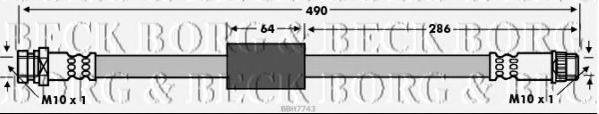 BORG & BECK BBH7743 Тормозной шланг