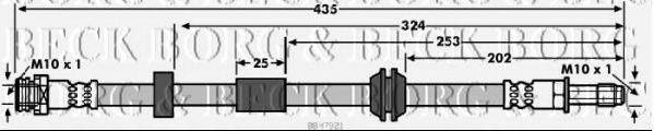 BORG & BECK BBH7921 Тормозной шланг