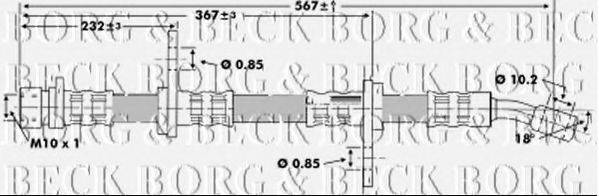 BORG & BECK BBH6204 Тормозной шланг