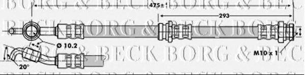 BORG & BECK BBH6726 Тормозной шланг