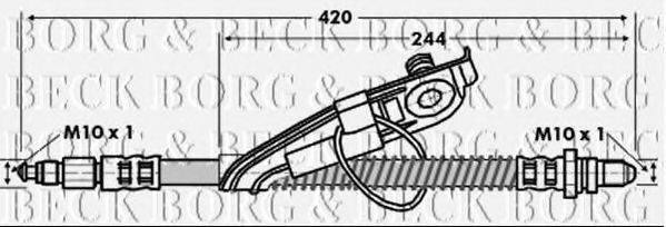 BORG & BECK BBH6754 Тормозной шланг