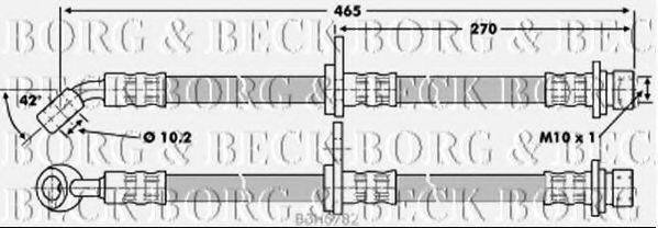 BORG & BECK BBH6782 Тормозной шланг