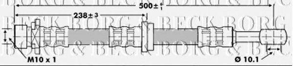 BORG & BECK BBH6786 Тормозной шланг