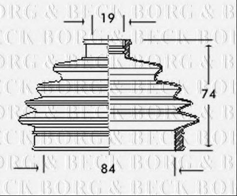 BORG & BECK BCB2001 Пыльник, приводной вал