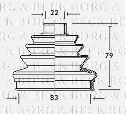 BORG & BECK BCB2006 Пыльник, приводной вал