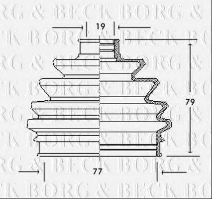 BORG & BECK BCB2016 Пыльник, приводной вал