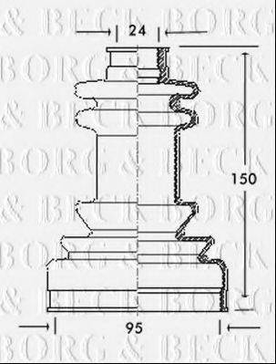 BORG & BECK BCB2038 Пыльник, приводной вал