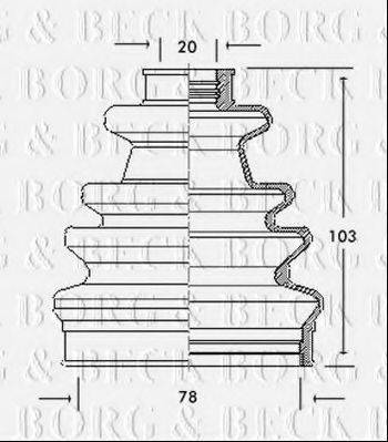 BORG & BECK BCB2041 Пыльник, приводной вал