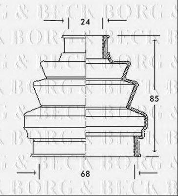 BORG & BECK BCB2042 Пыльник, приводной вал