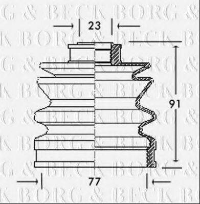 BORG & BECK BCB2054 Пыльник, приводной вал