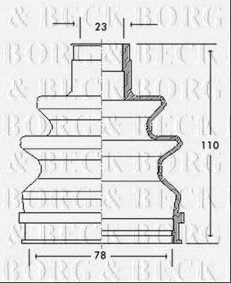 BORG & BECK BCB2111 Пыльник, приводной вал