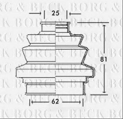 BORG & BECK BCB2196 Пыльник, приводной вал