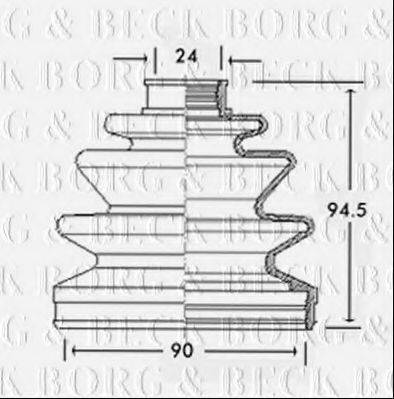 BORG & BECK BCB2208 Пыльник, приводной вал