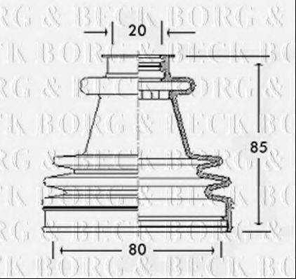 BORG & BECK BCB2212 Пыльник, приводной вал