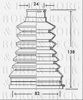 BORG & BECK BCB2226 Пыльник, приводной вал