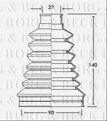 BORG & BECK BCB2228 Пыльник, приводной вал