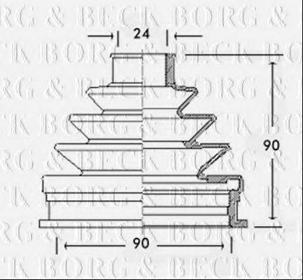 BORG & BECK BCB2240 Пыльник, приводной вал