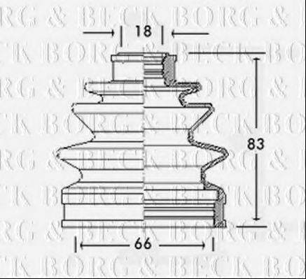 BORG & BECK BCB2243 Пыльник, приводной вал