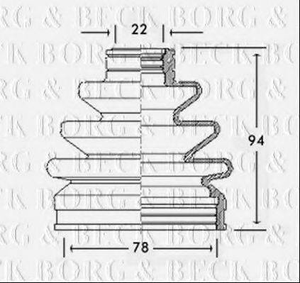 BORG & BECK BCB2246 Пыльник, приводной вал