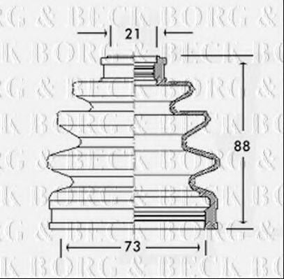 BORG & BECK BCB2247 Пыльник, приводной вал