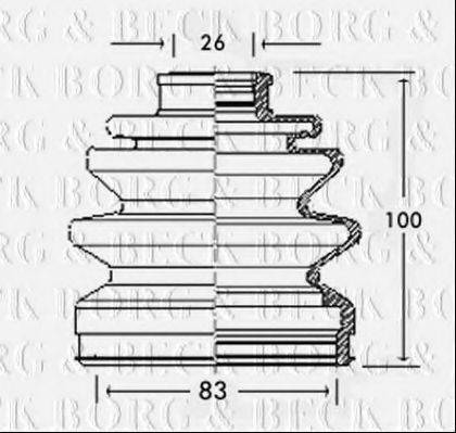 BORG & BECK BCB2268 Пыльник, приводной вал