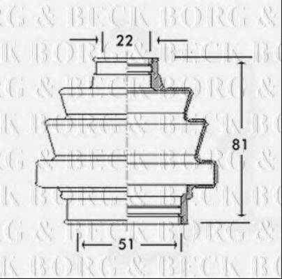 BORG & BECK BCB2270 Пыльник, приводной вал